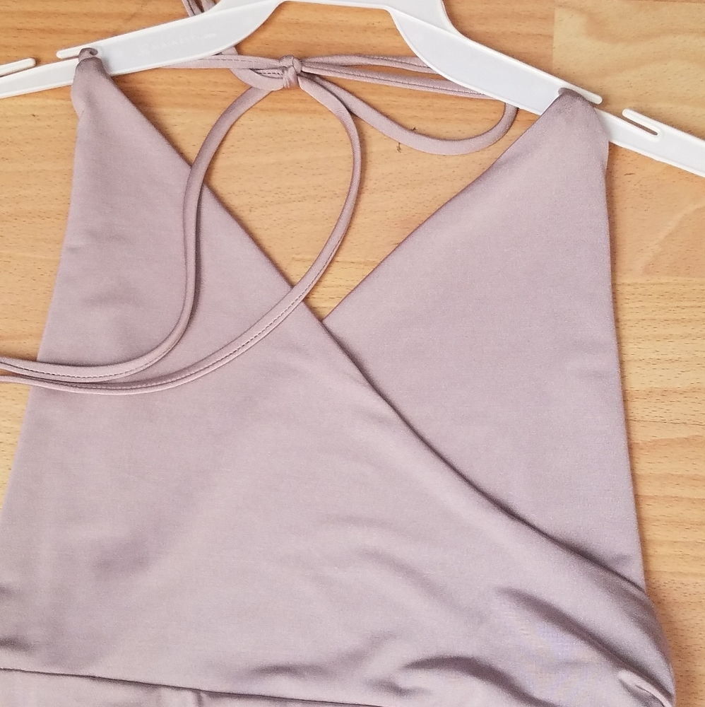 Nude high slit low back maxi - Picture 11 of 11